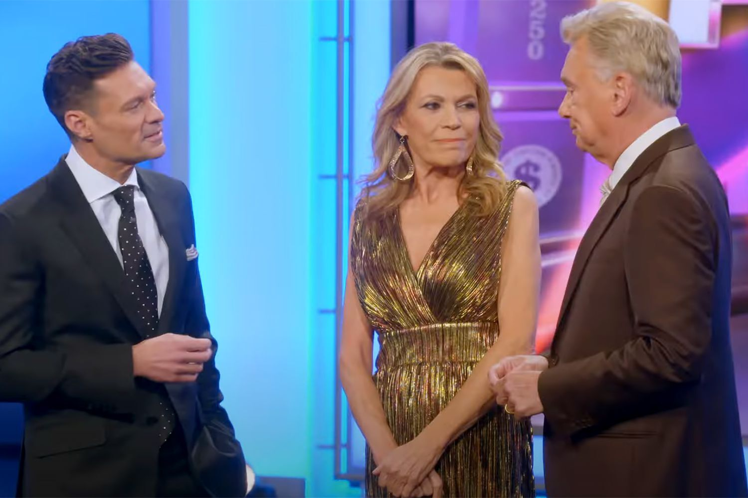 Vanna White Says Comparing Pat Sajak and Ryan Seacrest Is 'Apples and Oranges' — She Even Knitted for Both