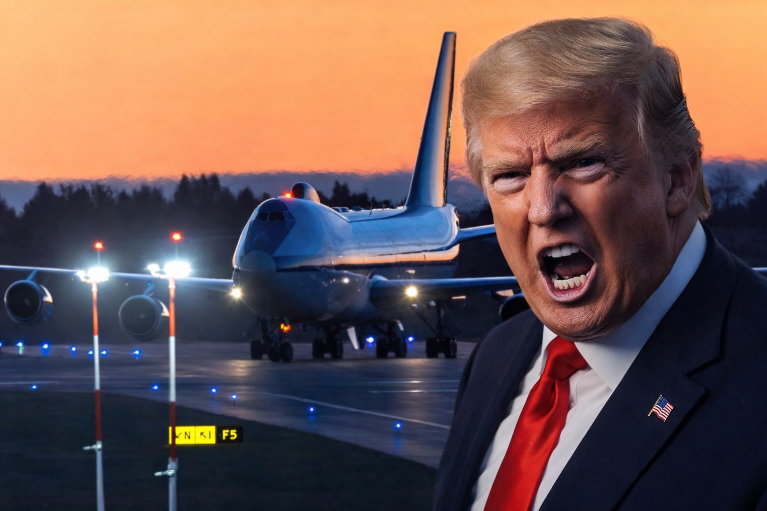 Trump lässt seinen "Weltuntergangs-Flieger" betanken! Bevölkerung ist überrascht